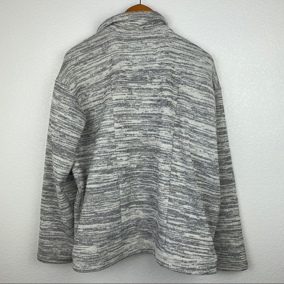 Anthro Saturday Sunday Sherpa Marled Grey Jacket - Picture 4 of 7